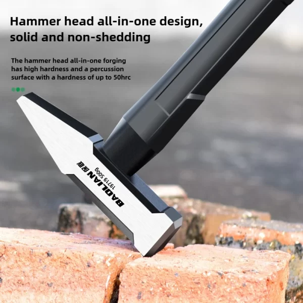 Hardware Tools, Building Decoration, Flat Head Hammer 200g, Plastic Coated Duckbill Hammer - Image 3