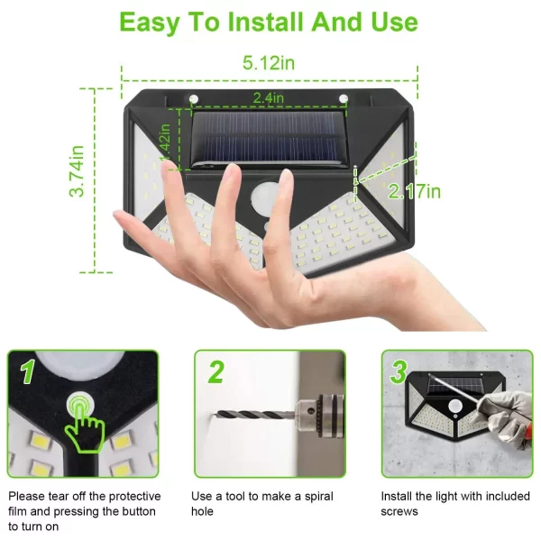 Multifunctional Solar Lamp Outdoor Garden Decoration Solar LED Light Waterproof with Motion Sensor - Image 16