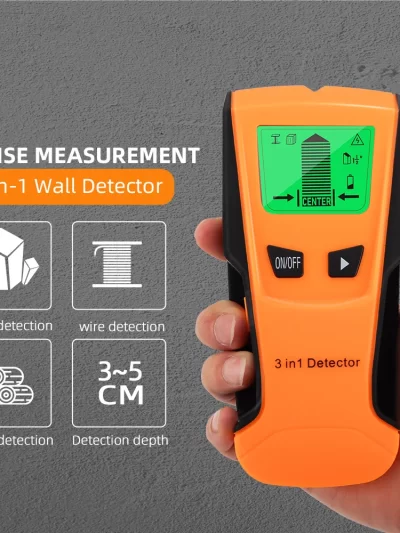 3 in 1 Wall Metal Detector Depth Professional Find Metal Wood Studs AC Voltage Live Wire