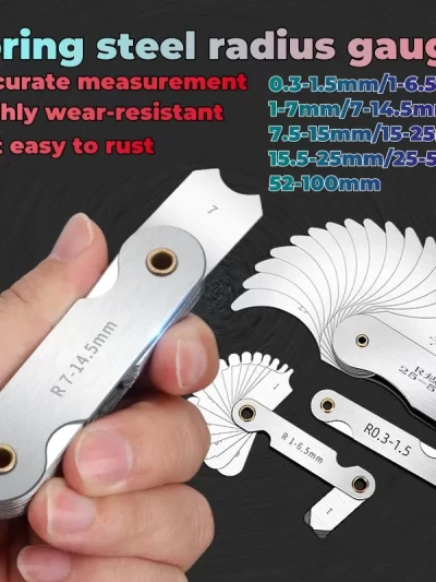 Stainless steel R Gauge Complete set Rounding measuring instrument High-precision radius gauge R angle radian fillet measuring