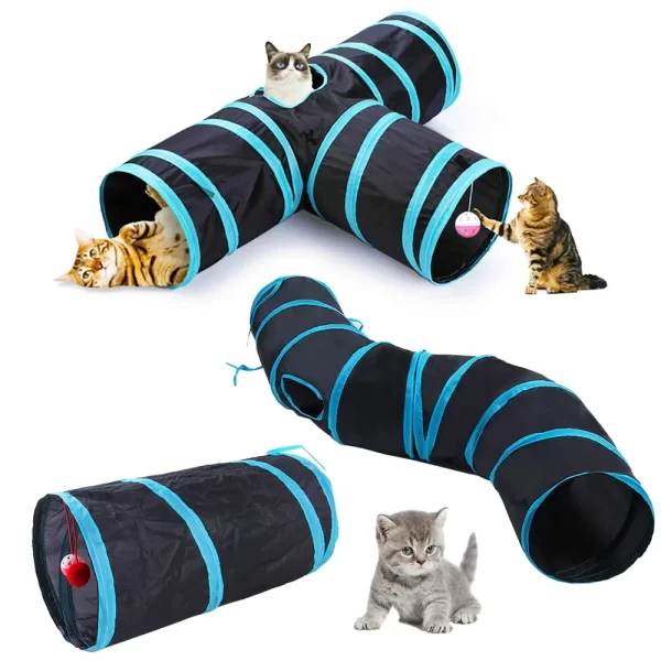 Cat Tunnel Foldable Cat Tunnel Pet Supplies Cat S T Y Pass Play Tunnel