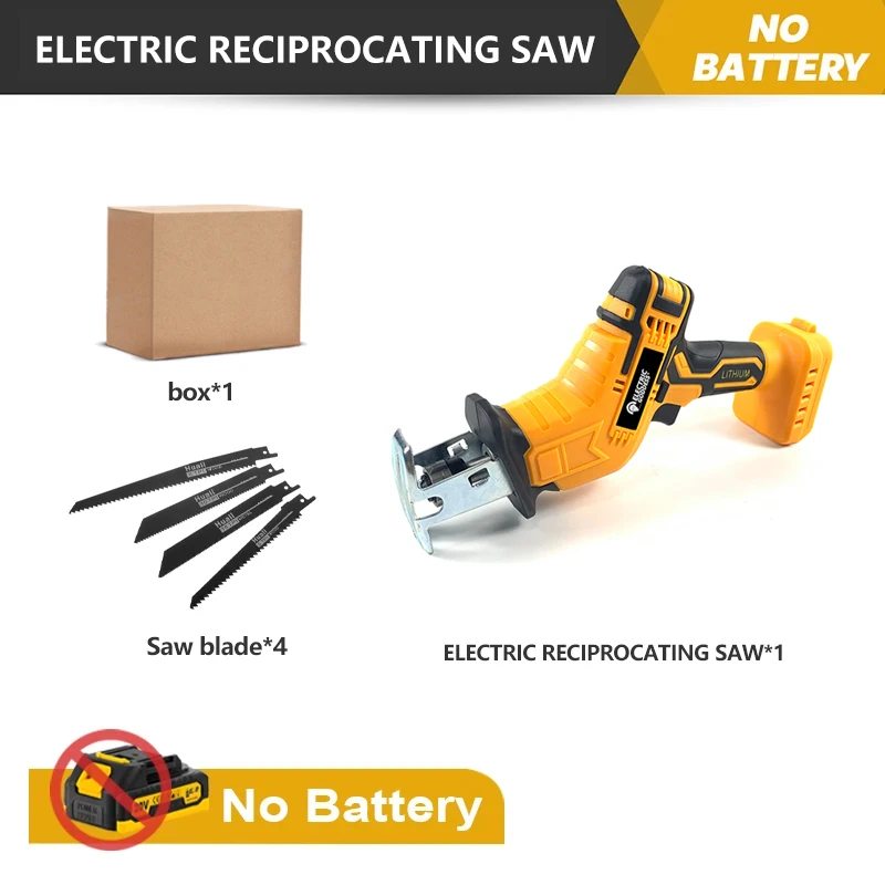 Electric Goddess Cordless Power Tools Reciprocating Saw Multi-Functional Metal Garden Tree Cutting Saw For Dewalt 20V Battery - Image 7