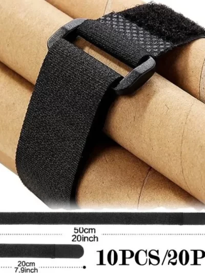 10PCS/20PCS Hook and Loop Reusable Fastening Nylon Cable Securing Straps Durable