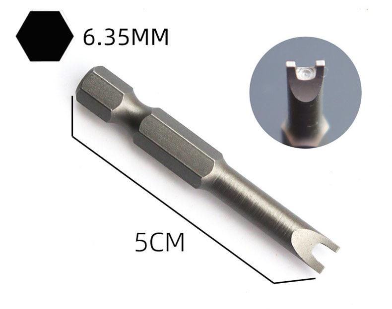 5Pcs Special shaped Screwdriver Set 50mm U-shaped Y-Type Triangle Inner Cross Three Points Screwdriver Bit Tool - Image 12