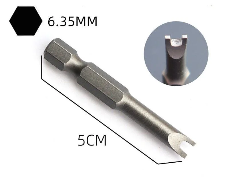 5Pcs Special shaped Screwdriver Set 50mm U-shaped Y-Type Triangle Inner Cross Three Points Screwdriver Bit Tool - Image 6