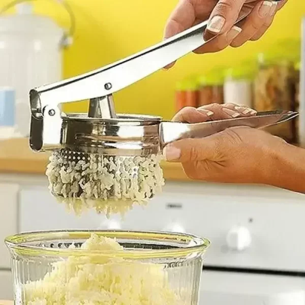 Masher RicerPress Mashed Potatoes Stainless Steel Crushing Puree Fruit Vegetable Squeezer Juicer Press - Image 3