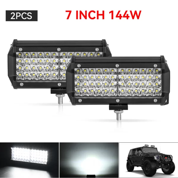 12V 24V Headlight Truck Farm Tractor Boat SUV ATV Light Bar/work Light Car LED Light Bar Offroad 4x4 Spotlights - Image 12