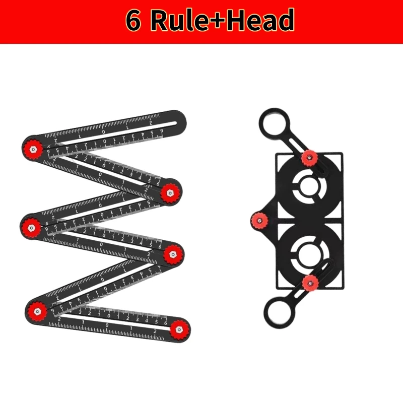 4/6/9/12 Aluminum Alloy Folding Ruler Multi-Functional Measuring Ruler - Image 14