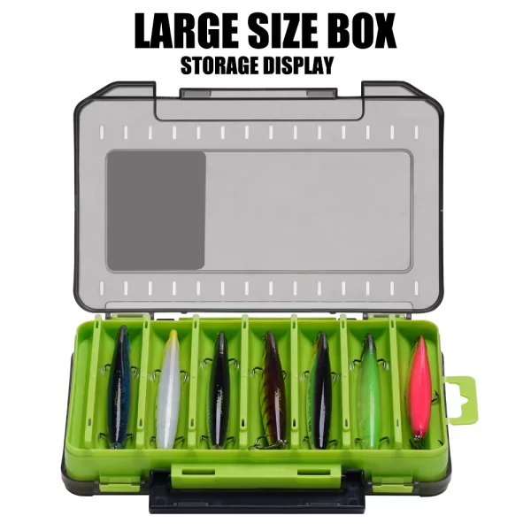 Fishing Tackle Box 14 Compartments Fishing Accessories Lure Hook Storage Case - Image 21