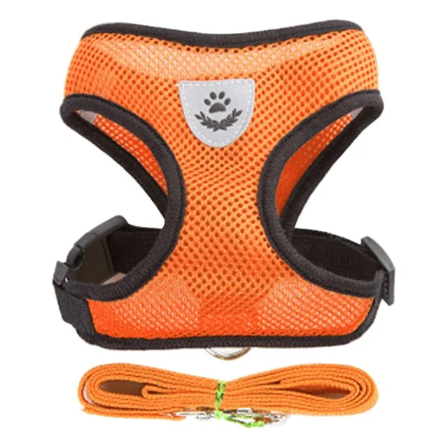 Cat Harness Vest Walking Lead Leash For Puppy Dogs Collar Polyester Adjustable Mesh Dog Harness For Small Medium Pet Accessories - Image 14