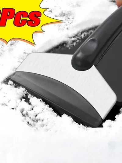 1/2Pcs Car Snow Shovel Winter Windshield Defrosting Ice Scraper Tool Stainless Steel Car Windshield Snow Remover