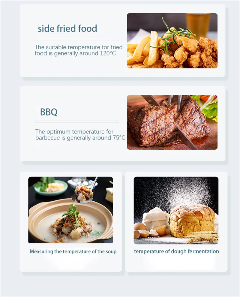 Food Thermometer Digital Real-Time Reading Meat And Beverage Thermometer With LCD Display And Probe Electronic Kitchen Thermomet - Image 10