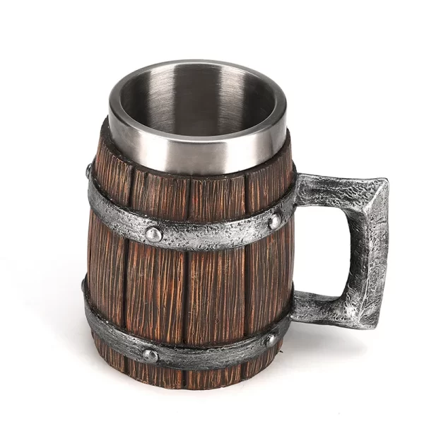 Hot-selling Wooden Barrel Beer mug , Large-capacity  Coffee mug - Image 4