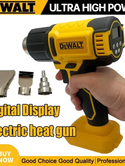 Dewalt Digital Display Electric Air Guns Cordless Heat Gun With 3 Nozzles Industrial Shrink Wrapping Hot Air Gun for 20V Battery