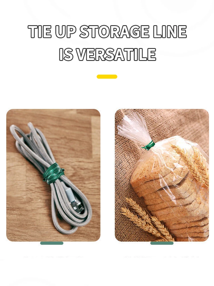 1 Roll/100M Multifunctional Plastic Steel Twist Tie Sturdy Reusable Garden Flower Plant Support Strap Tie - Image 17