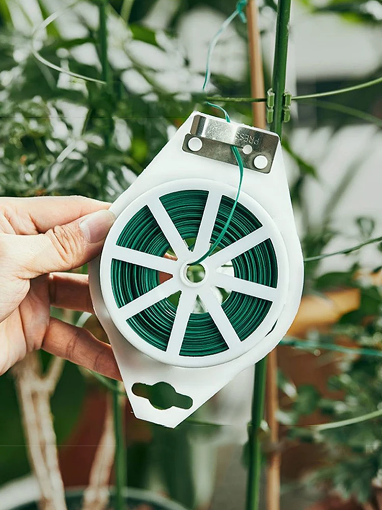 1 Roll/100M Multifunctional Plastic Steel Twist Tie Sturdy Reusable Garden Flower Plant Support Strap Tie - Image 9