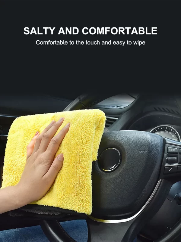 SEAMETAL Microfiber Car Washing Towel 400GSM Double-Sided Coral Velvet Clean Towels High Water Absorption - Image 18