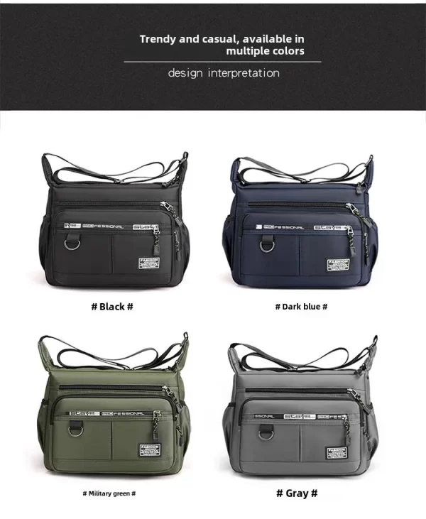 Design Oxford Shoulder Bag Large Capacity Men's Casual Multi-layer - Image 15