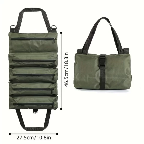 Heavy-Duty Roll-Up Tool Bag - Oxford Fabric Multi-Tool Organizer - Image 4
