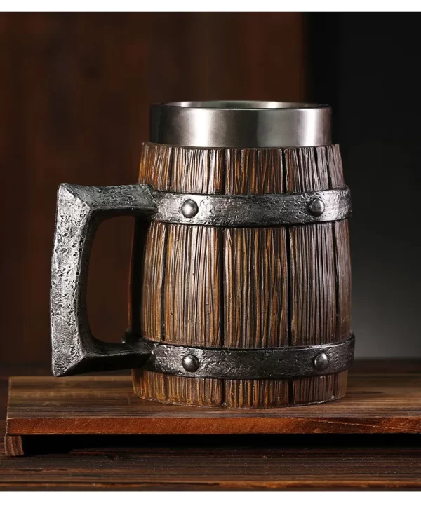 Hot-selling Wooden Barrel Beer mug , Large-capacity  Coffee mug - Image 14