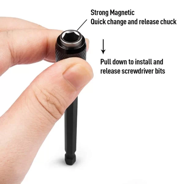 60/100/150mm Hexagonal Quick-release Self-locking Extension Rod Electric Drill Driver - Image 4