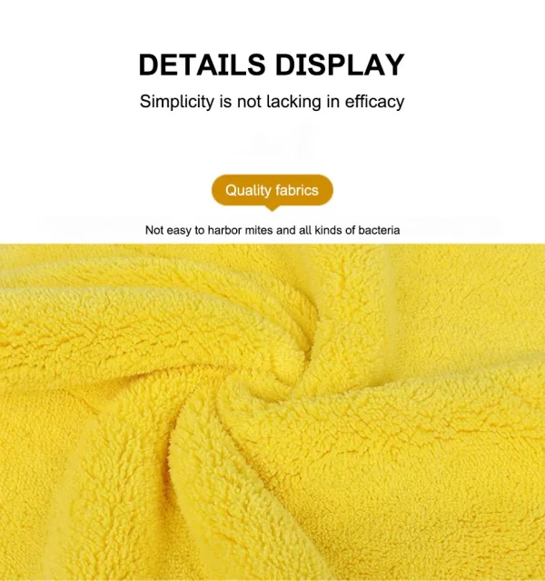 SEAMETAL Microfiber Car Washing Towel 400GSM Double-Sided Coral Velvet Clean Towels High Water Absorption - Image 23