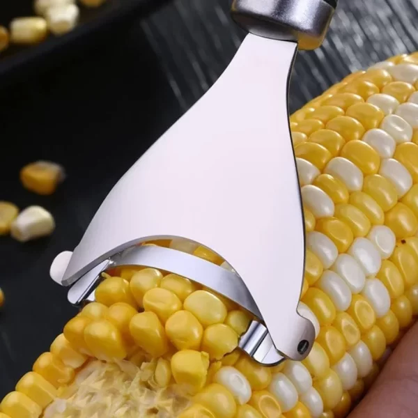 Stainless Steel Corn Peeler Serrated Corn Stripper Peelers Cob Shaver Planer - Image 2