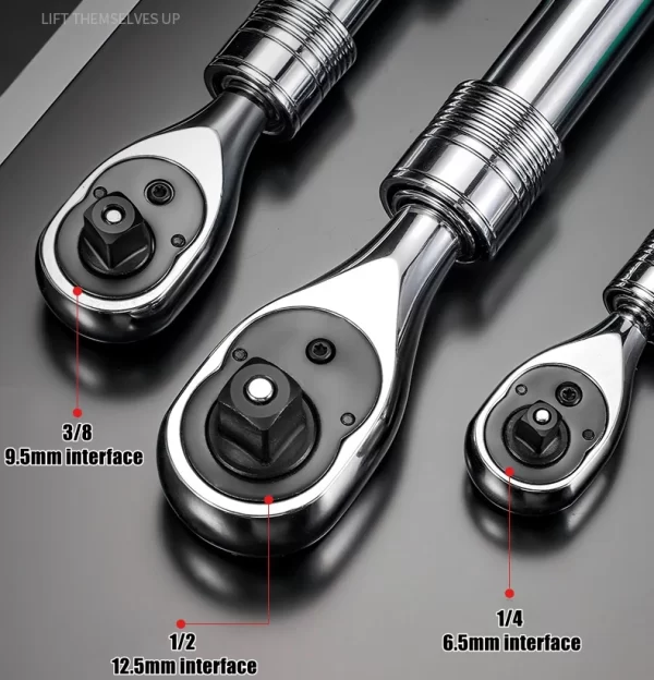Telescopic Socket Ratchet Wrench for Automotive Repair Adjustable Head - Image 20