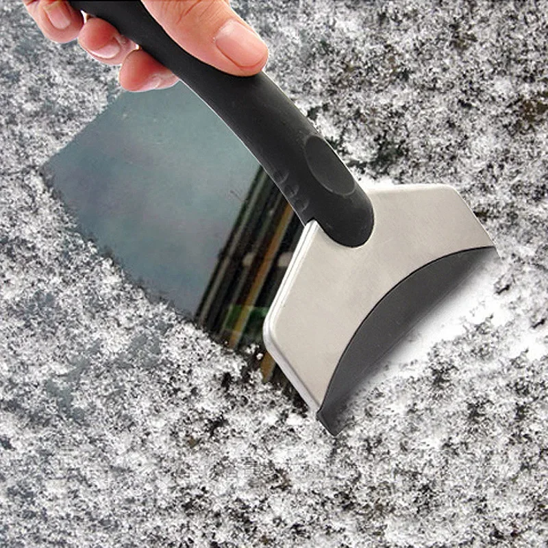 1/2Pcs Car Snow Shovel Winter Windshield Defrosting Ice Scraper Tool Stainless Steel Car Windshield Snow Remover - Image 2