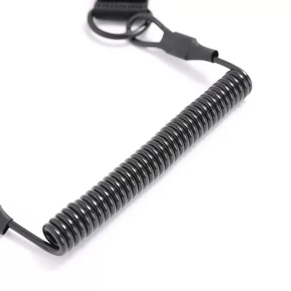 Tactical Anti-lost Elastic Lanyard Anti-theft Anti-cut Military Spring Seat Belt Gun Rope Key Ring - Image 6