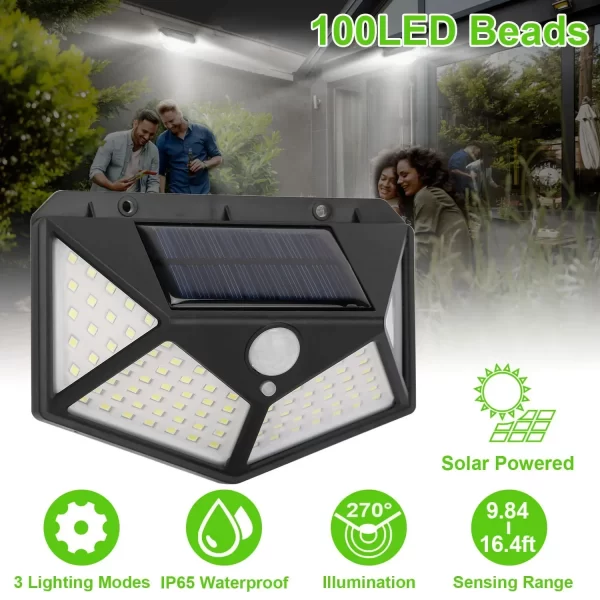 Multifunctional Solar Lamp Outdoor Garden Decoration Solar LED Light Waterproof with Motion Sensor - Image 9
