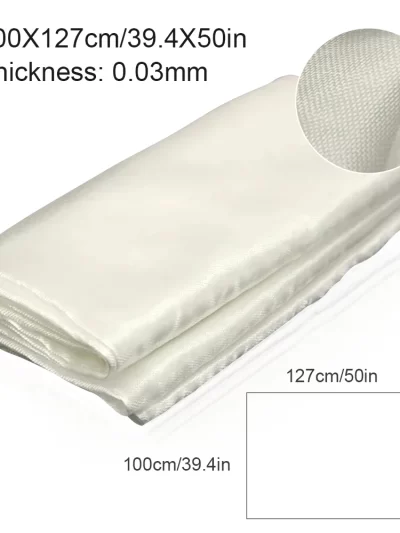 1mx1.27m 0.03mm Ultra Thin Fiber Glass Fabric Fiberglass Cloth Density High Temperature Resistanc  DIY Fabric