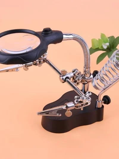 Desktop Magnifier Welding Magnifying Glass LED Holder Soldering Repair Tool
