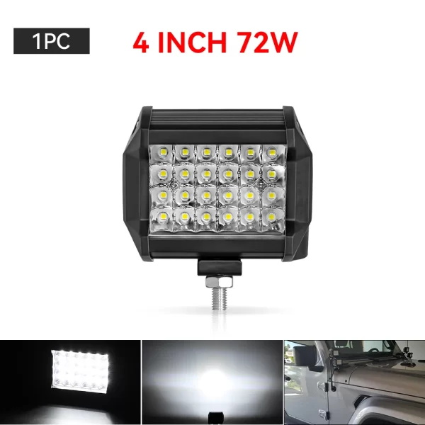 12V 24V Headlight Truck Farm Tractor Boat SUV ATV Light Bar/work Light Car LED Light Bar Offroad 4x4 Spotlights - Image 7