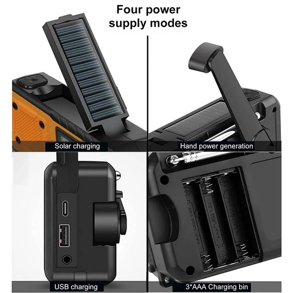 LOTOTG Portable Emergency Solar Power Radio Hand Crank Charging AM/FM Weather Radio Led Reading Flashlight Bank Phone Charger - Image 22