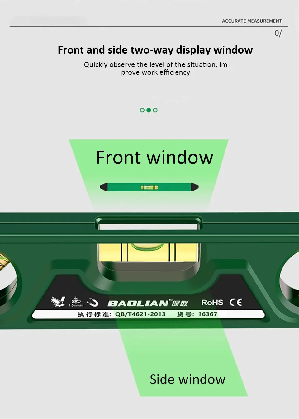 225MM Three Bubble Level Ruler High Precision Spirit Level Magnetic Lever Angle Gauge Finder - Image 15