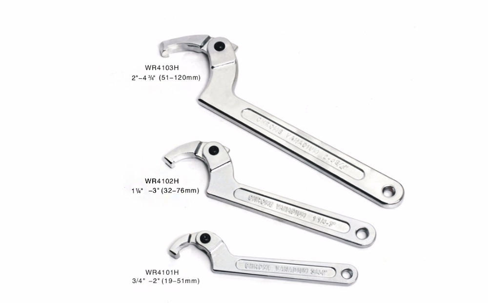 1PCS Adjustable Wrench Hook Spanner Square/Round Head CR-V Spanner - Image 8