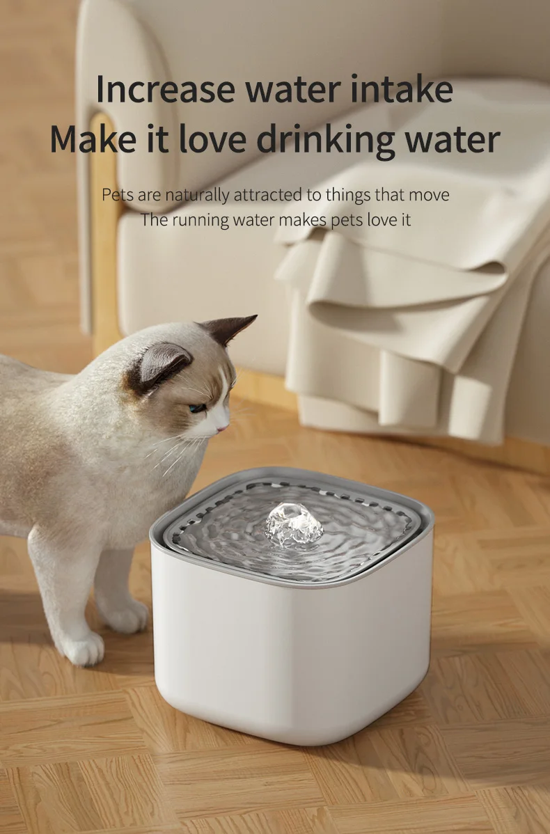 3L Cat Water Fountain Auto Recirculate Filter Large Capacity Filtring Cat Water Drinker - Image 18