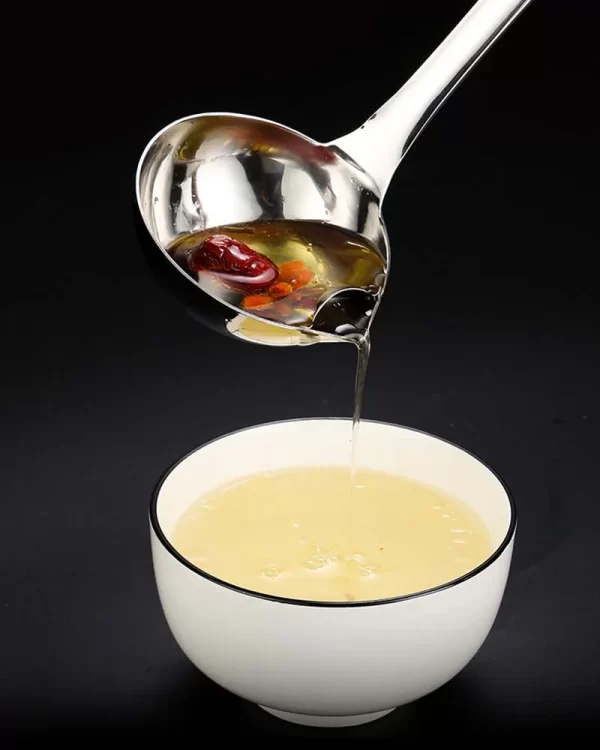Stainless Steel Colander Spoon Soup Colander Kitchen Gravy Oil Soup Fat Separator - Image 14
