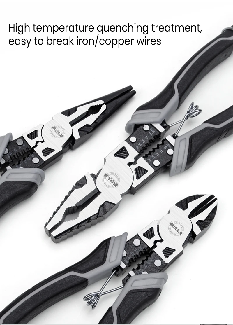 AIRAJ Multifunctional Universal Diagonal Pliers Hardware Wire Cutters Professional Electrician Anti Slip - Image 14