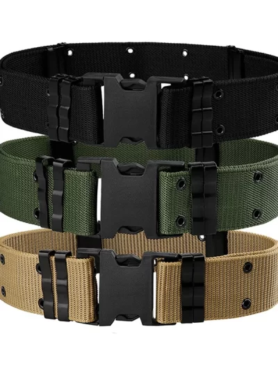 5.5CM Wide Men's Belt Canvas Nylon Male Luxury Belts