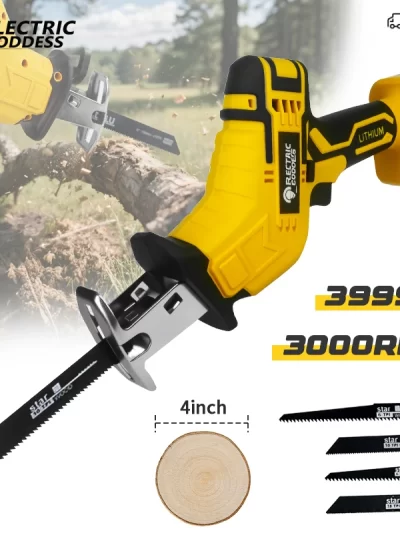 Electric Goddess Cordless Power Tools Reciprocating Saw Multi-Functional Metal Garden Tree Cutting Saw For Dewalt 20V Battery