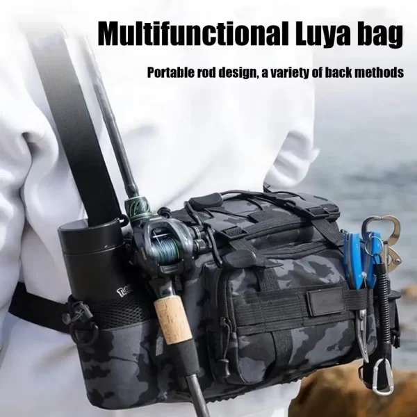 Fishing tackle, shoulder bag, storage bag, portable fishing rod holder - Image 20