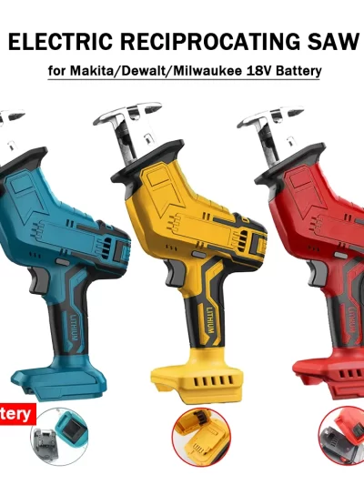Electric Reciprocating Saw Electric Horse Knife Small Handheld Outdoor Cutting Saw Fit Makita/Dewalt/Milwaukee 18V Battery