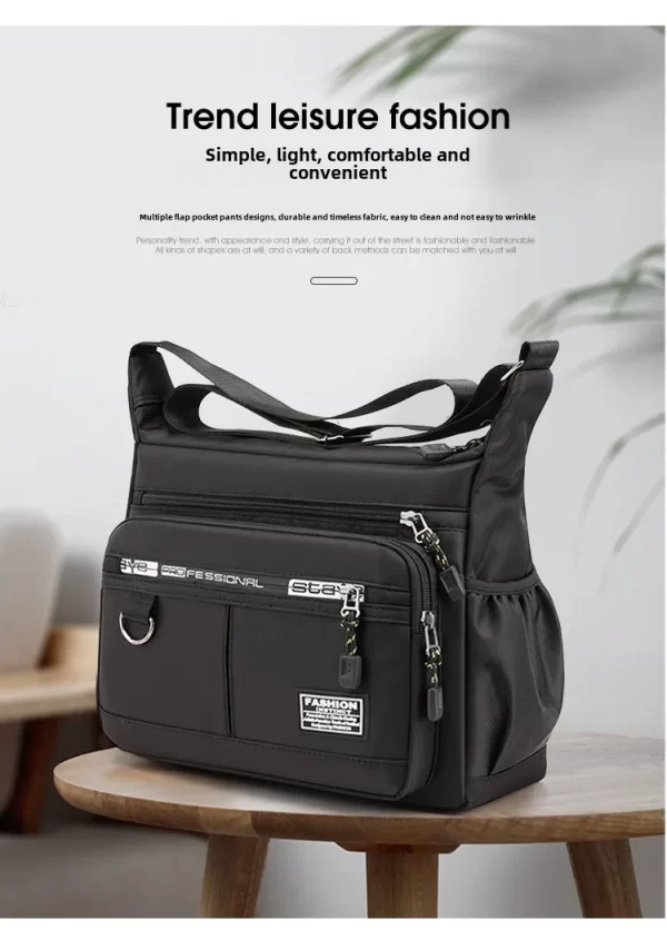 Design Oxford Shoulder Bag Large Capacity Men's Casual Multi-layer - Image 11