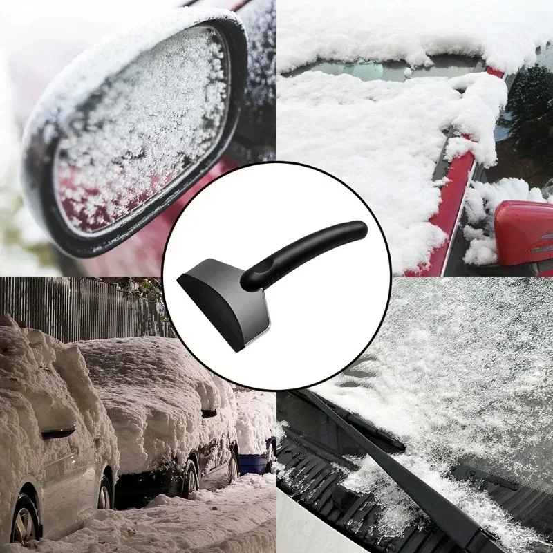 1/2Pcs Car Snow Shovel Winter Windshield Defrosting Ice Scraper Tool Stainless Steel Car Windshield Snow Remover - Image 4