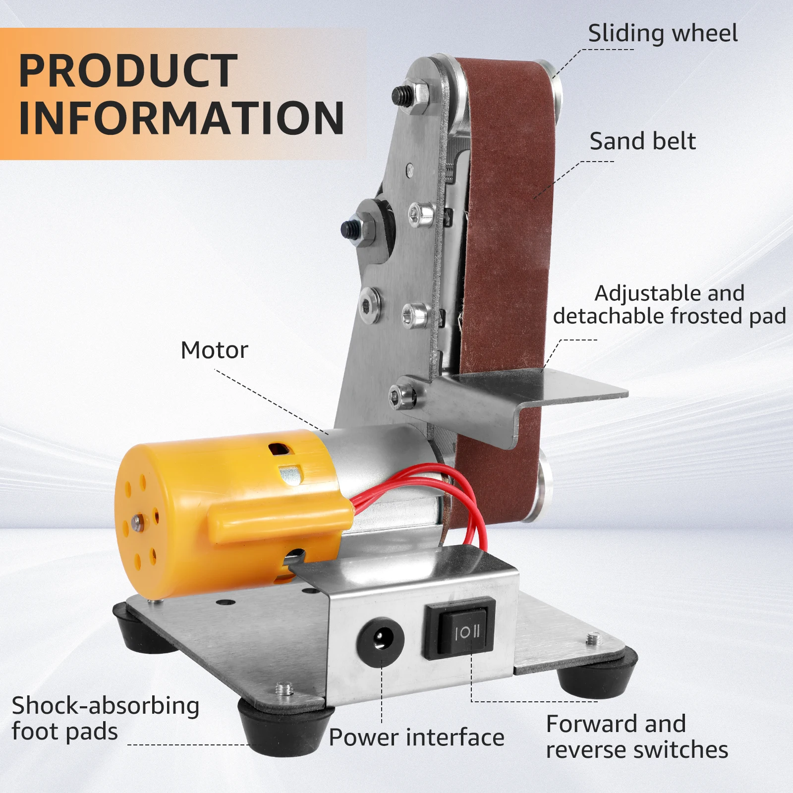 Mini Belt Grinding Machine Tool Sharpening Machine Sanding Grinding Electric - Image 22
