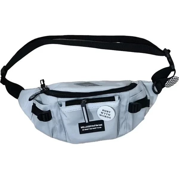 Japanese Harajuku Reflective Chest Bag Women and Men Waist Bag Collage Student Crossbody Bags Purses and Handbags - Image 6