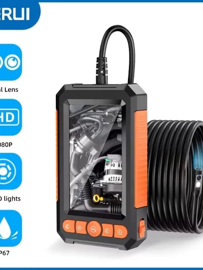 KERUI Industrial Endoscope Camera 4.3 "Single Dual Lens HD 1080P Car Inspection Borescope IP67 Waterproof Sewer Camera With LED