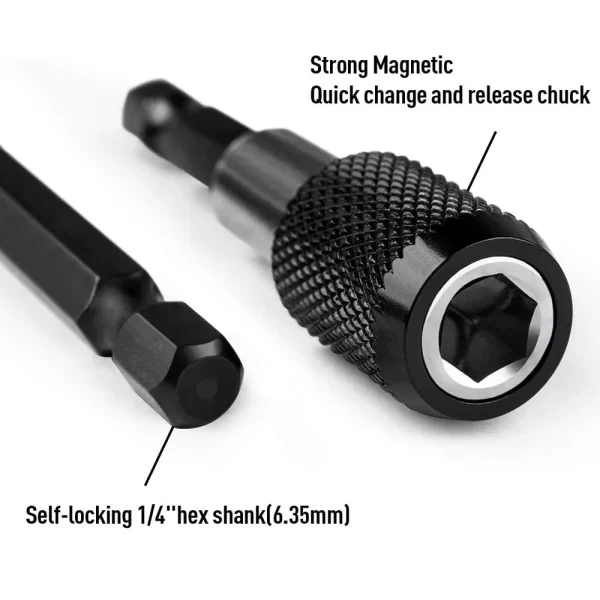 60/100/150mm Hexagonal Quick-release Self-locking Extension Rod Electric Drill Driver - Image 3